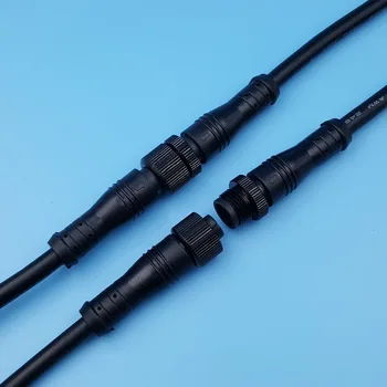 5Pairs Sort Vandtæt IP68 2/3/4/5/6/8 Pin-20cm Mandlige og Kvindelige LED Strip Kabel-Stik