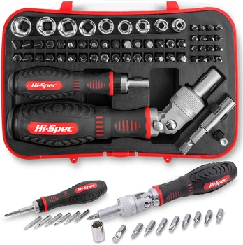 Hi-Spec 61pc Repair Tool Kit Skralde-Stik en Skruetrækker Sæt Husstand Precision Skruetrækker Sæt til Hjemmet Elektronisk