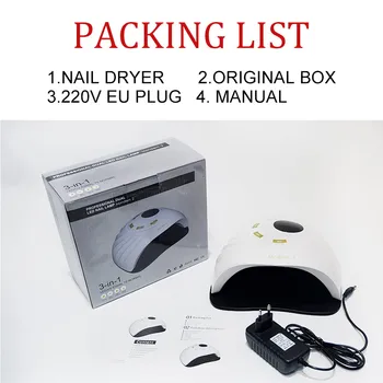 90W LED Nail Dryer for Manicure med Indbygget Ventilator 45LEDs Helbrede Alle Neglelak Nail Art Design Manicure Af Nail Art Udstyr
