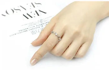 Nye ankomst 925 sterling sølv mode englevinger damer'finger ringe, smykker gave drop shipping for kvinder fødselsdag gave