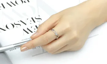 Nye ankomst 925 sterling sølv mode englevinger damer'finger ringe, smykker gave drop shipping for kvinder fødselsdag gave