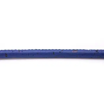 10 Meter portugisiske naturkork 5mm blå med sorte runde kork snor reb engros smykker leverancer /Resultater COR-177-10