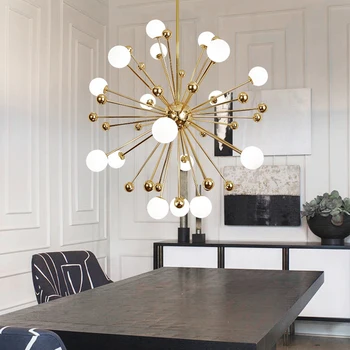 Moderne Sputnik Glas Bolden Lysekrone Til Stue Køkken Soveværelse LED Dekoration loftslamper
