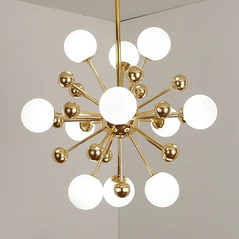 Moderne Sputnik Glas Bolden Lysekrone Til Stue Køkken Soveværelse LED Dekoration loftslamper