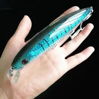 6stk 14cm 42g Stor Minnow Fiskeri Lokke flydende Kunstige Svært Agn 3D Øjne Fiskeri Crankbait Woblere Japan Fisk Pesca