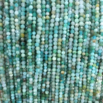 2mm Naturlige Ruby Peridot Lapis lazuli Smaragd Sten Facetsleben Rød Blå Grøn Gemstone Perler Til gør det selv Smykker Halskæde Armbånd Gøre