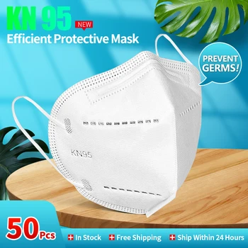 50STK KN95 ansigtsmaske 5 Lag Støv Munden Maske, Filter Beskyttende Mascarillas sp2 kn95mask Facial Masker Masque Tapabocas