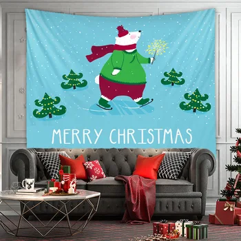 Glædelig Jul Santa Claus 3D-Print Gaver Indretning Vægtæpper Soveværelse Æstetisk Tilpasset Væggen Hænger Søde Røde Luksus Søde Dejlige