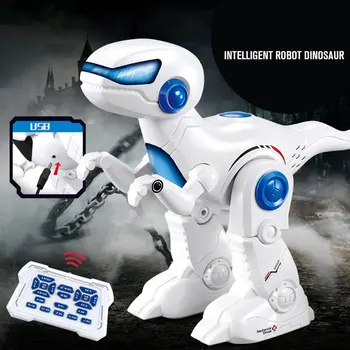 T16 Dinosaur Intelligent Fjernbetjening RC Model Robot Med Musik Let Gå Programmering Funktion El-kids legetøj