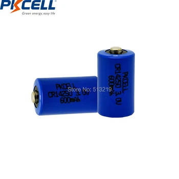 10cs PKCELL CR14250 CR 1/2AA 14250 CR-1/2AA 3V Lithium Batteri 650mAh for Lampe Radio Betalingsautomater Lås