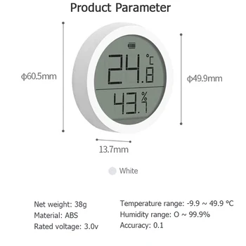 Cleargrass Bluetooth Temperatur Luftfugtighed Sensor Lite Version Data Storage-Tv med Termometer med Mi Hjem App Smart LCD -