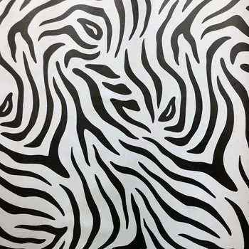 Selvklæbende Med lim Tapet Vandtæt Wall paper Wall Sticker Hjem DIY Dekoration Baggrunde (Zebra tekstur)
