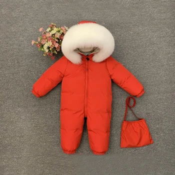 Dollplus Børn Spædbarn Pige Vinter Tøj Baby Flyverdragt Et Stykke Børn Dreng Overalls Hætteklædte Buksedragt Piger Sparkedragt til Nyfødte