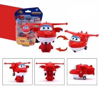 12pcs/sæt Super Vinger Mini Flyvemaskine ABS Robot legetøj Action Figurer Super Wing Transformation Jet Animation børn Børn Gave