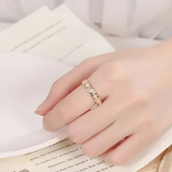 Lily Smykker Ægte 925 Sterling Sølv Perle Ringe Resizible Høj Kvalitet til Kvinder, Fine Smykker til Bryllup, Fødselsdag, Gave,