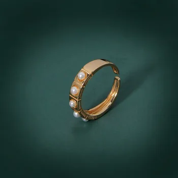 Lily Smykker Ægte 925 Sterling Sølv Perle Ringe Resizible Høj Kvalitet til Kvinder, Fine Smykker til Bryllup, Fødselsdag, Gave,