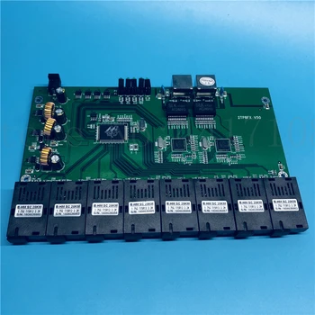 8G2E Store Bord Industriel Kvalitet Gigabit Ethernet-Switch 8*1,25 G Fiber Port 2*1000M RJ45 Enkelt Tilstand Enkelt Fiber SC Converter