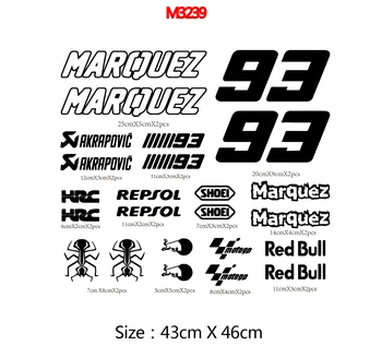 Marquez 93 Vinyl Klistermærker Motorcykel Decals Flytbare Bil Mærkat Motorcykel Decal Dekoration
