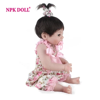 NPKDOLL Reborn Dukke Fuld Vinyl Babyer Dukke Til Pigerne 55 CM Realistisk Blød i Live Reborn Baby Doll For Børn Legekammerat