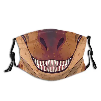 Filmens Raptor Dinosaur Vaskbar Trykt Munden Ansigt Maske med Filter Anti Tåge, Støv Bevis Polyester Beskyttelse Cover Dæmpe Voksen