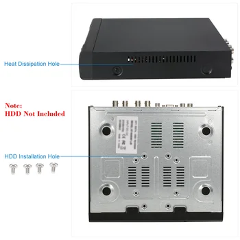 KKmoon 8CH 1080P Hybrid 5-i-1 Digital videooptager P2P Cloud-Netværk Onvif-Digital Video Optager understøtter Plug and Play PTZ