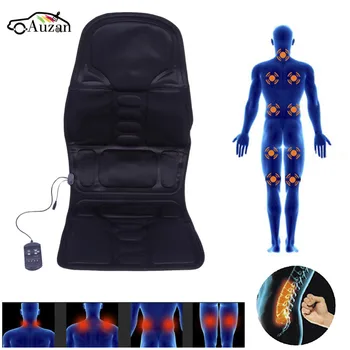 Electric Massager Stol Massage El-Bil Sæde Vibrator Nakken massagem Pude Heat Pad Til benene Talje Krop Massageador