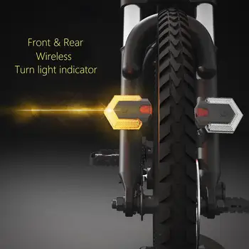 1 Sæt Cykel blinklys Foran og Bag Lyset med Smart Trådløs Fjernbetjening Cykel baglygte Til Cykel-Sikkerhed Advarsel Lys