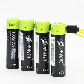 ZNTER Ultra-effektive 18650 3,7 V 1500mAh USB-18650 Genopladeligt Lithium-Polymer-Batteri Til RC Sender Dele