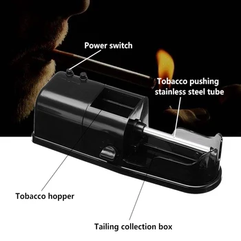 El-automatik Cigaret Kaffefaciliteter Rullende Maskine Injector Bærbare Cigaret Fyldstof Med EU Stik Adapter Tobak Kaffefaciliteter Roller