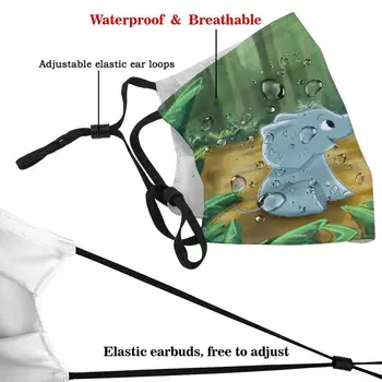 Tembo Og Ven Anti Støv Ansigtsmaske Vaskbart Filter ReusableBaby Elefant-Elefant Jungle Blå Grøn Childrens