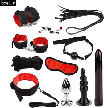 Sex Legetøj Til Par, Bundet Vibratorer Sæt Nylon Tilbageholdenhed BDSM Slave Anal Vibrator-Plug Flirt Spil Erotisk Legetøj til Kvinder, Mænd