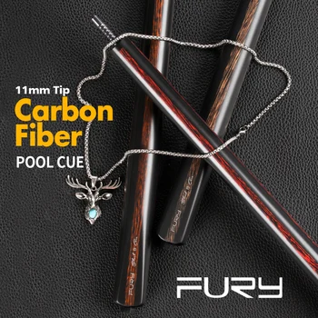 FURY CFC Pool Cue 11mm KAMUI Tip kulfiber Teknologi Aksel 3/8*8 RASERI-Pin Fælles Billiared Cue Carbon Technologia Med Sagen