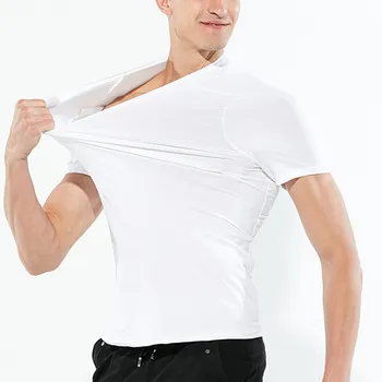 2018 Vandtæt Herre Shirt Bundmaling COOL Jersey Slim T-shirt med O-hals Trænings-og Hurtig Tør Løse Toppe GPD8516