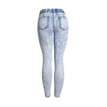 Elastisk Talje Bukser, Denim Europæiske Styel Jeans Kvinder Bukser, Casual Jeans Kvinde