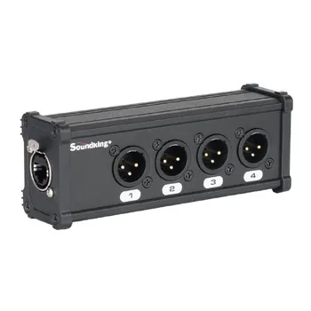 Cxa027 DMX switch/converter, 4 x XLR(3P) µ, Soundking
