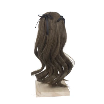 Muziwig BJD SD wig 1/3 1/4 dukke hår paryk høj kvalitet fiber DIY paryk 2 farver hestehale for bjd dukker