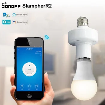 Engros Sonoff SlampherR2 sæt www.dourun.com som din E27 Lys Holder Smart Home eWeLink App Remote Wrok Med Alexa, Google Startside IFTTT