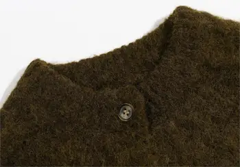 Kvinder Frakke 2020 Mode Strikket beskåret Cardigan Sweater Vintage O Neck langærmet Jakke Kvinder Overtøj Smarte Toppe femme