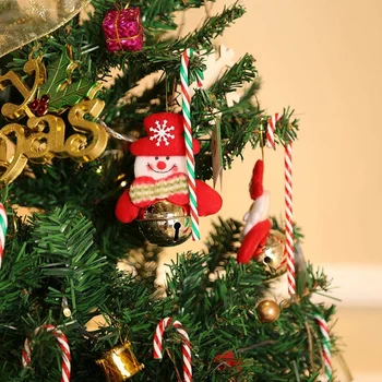 48Pcs Jul Plast Falske Candy Canes Snoet Toy Håndsrækning til juletræ Hængende Dekorationer
