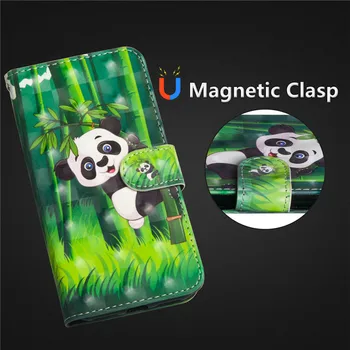 Wekays For Xiaomi RedMi 4X Sag Søde Tegneserie Panda 3D Læder Flip Fundas Tilfældet For Coque Xiaomi RedMi Note 4 Note 4X Omfatte Tilfælde,