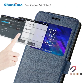 Pu Læder Telefon Tilfældet For Xiaomi Mi Note 2 Flip Case Til Xiaomi Mi Note 2 Vindue Bog Tilfælde Soft Tpu Silicone Bagcoveret