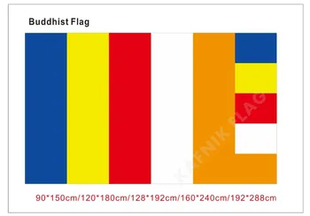 Buddhismen farvede flag Buddhistiske forsyninger 90x150cm/128*192cm/160*240cm/192*288cm(3x5ft)KAFNIK FLAG Indendørs Udendørs stor størrelse Flag
