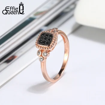 Effie Dronning Kvindelige 925 Sterling Sølv Ring med Eye Form Store Røde Krystal Sten AAAA Zircon Smykker bryllup Part Gave DSR185
