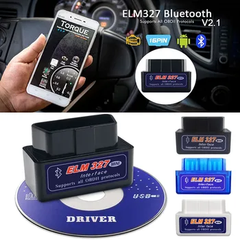 Elm327 OBD2 Bluetooth Professionelle Scan Tool For Hyundai Mazda Suzuki Subaru Buick Peugeot Android V2.1 Bil Diagnostisk Scanner