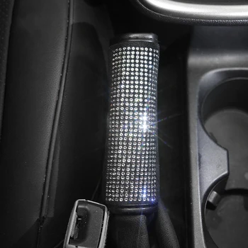 Fuld Diamant Krystal Bil Gear Shift Krave Cover Glitter Og Rhinestones Auto Skifter Hånd Bremse Dekorationer Indvendigt Tilbehør