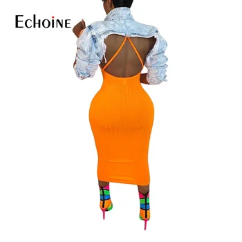 Echoine Kvinder Kort Denim Jakker Og Nye Moderne Farverige Bogstaver, Print, Lange Ærmer Piger Korte Frakker Streetwear Crop Tops