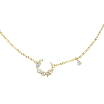 2019 Nye Mode naturlige opal sten månen choker halskæder fine guld farve sten, krystal vedhæng halskæder til kvinder Smykker