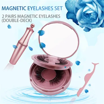 5 Magnet Falske Øjenvipper Eyeliner Liquid Magnetiske Faux Cils med en Pincet, Lim-Fri Magnetisk Eyelash Applikator Sæt