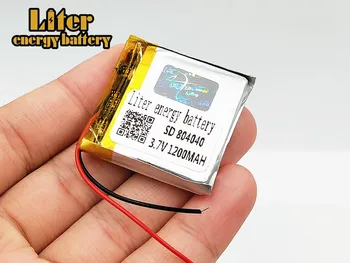 3,7 V lithium polymer batteri 804040 1200mAh stor kapacitet Genopladeligt Li-ion Celler For Kamera, MP3-MP4 MP5 GPS DVD-LED Lys