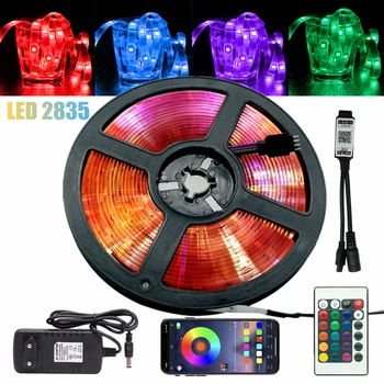 2835 Vandtæt LED Strip light RGB Fleksible Dekoration Strimler Baggrund Rainbow Lampe Bluetooth-Fjernbetjening Til Jul